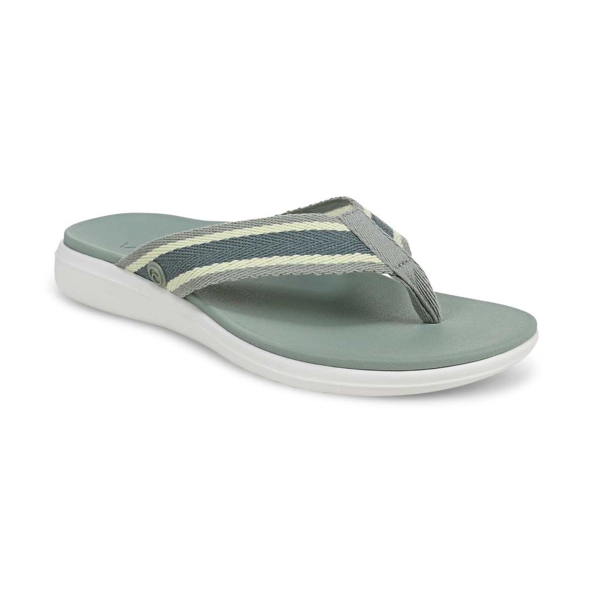 Vionic Women's Indigo Toe Post Sandal with Arch Support in Iceberg Green Multi, Size