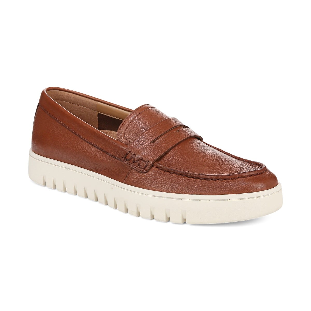 Vionic Women's Uptown Loafer with Arch Support in Tan Leather, Size