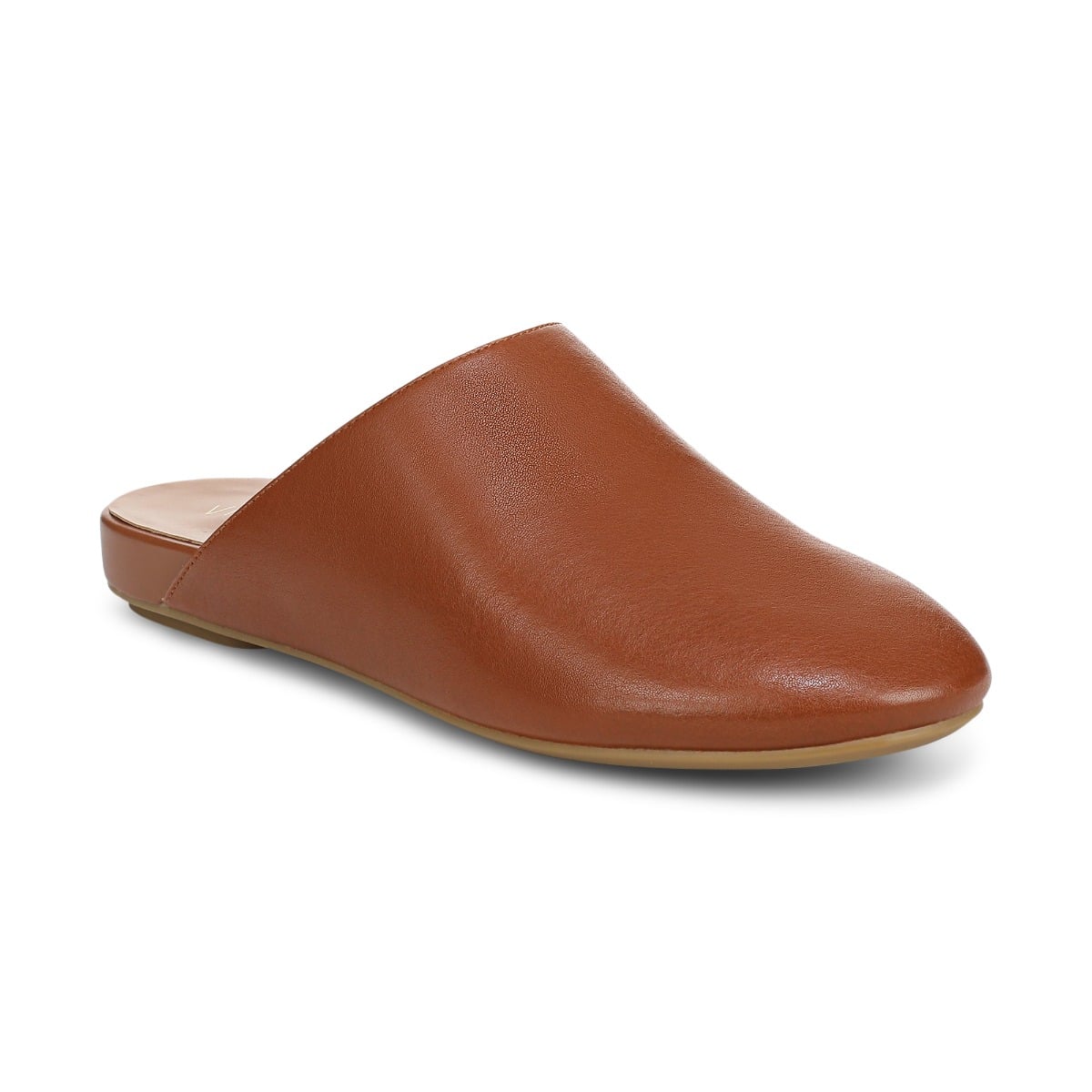 Vionic Women's Opal Slip On Mule with Arch Support in Tan Leather, Size