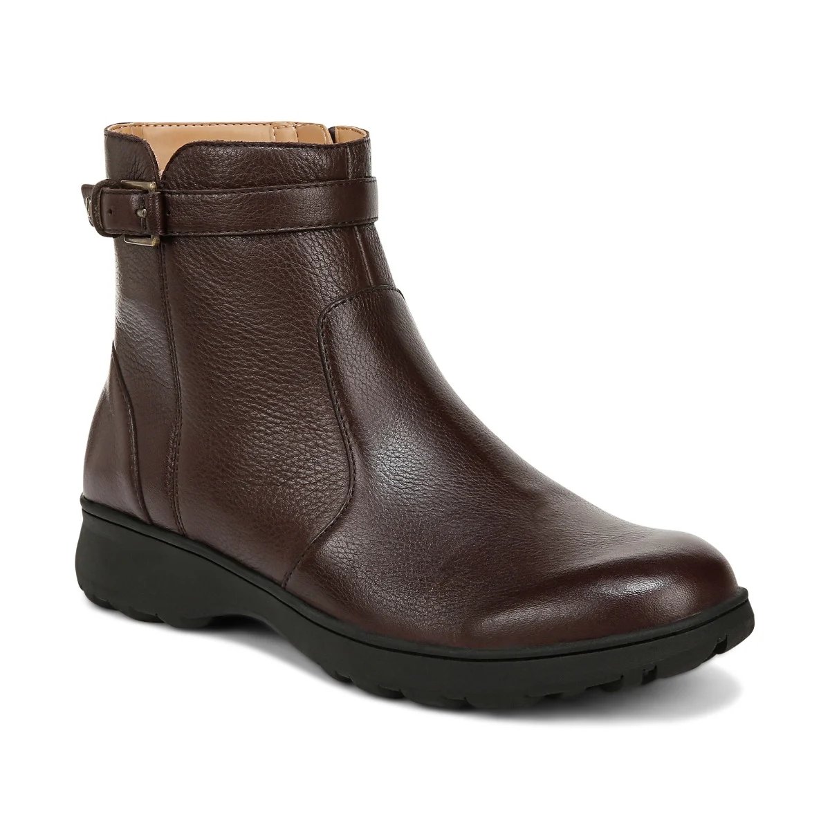 Vionic Women's Redding Ankle Boot with Arch Support in Chocolate Ganache Leather, Size