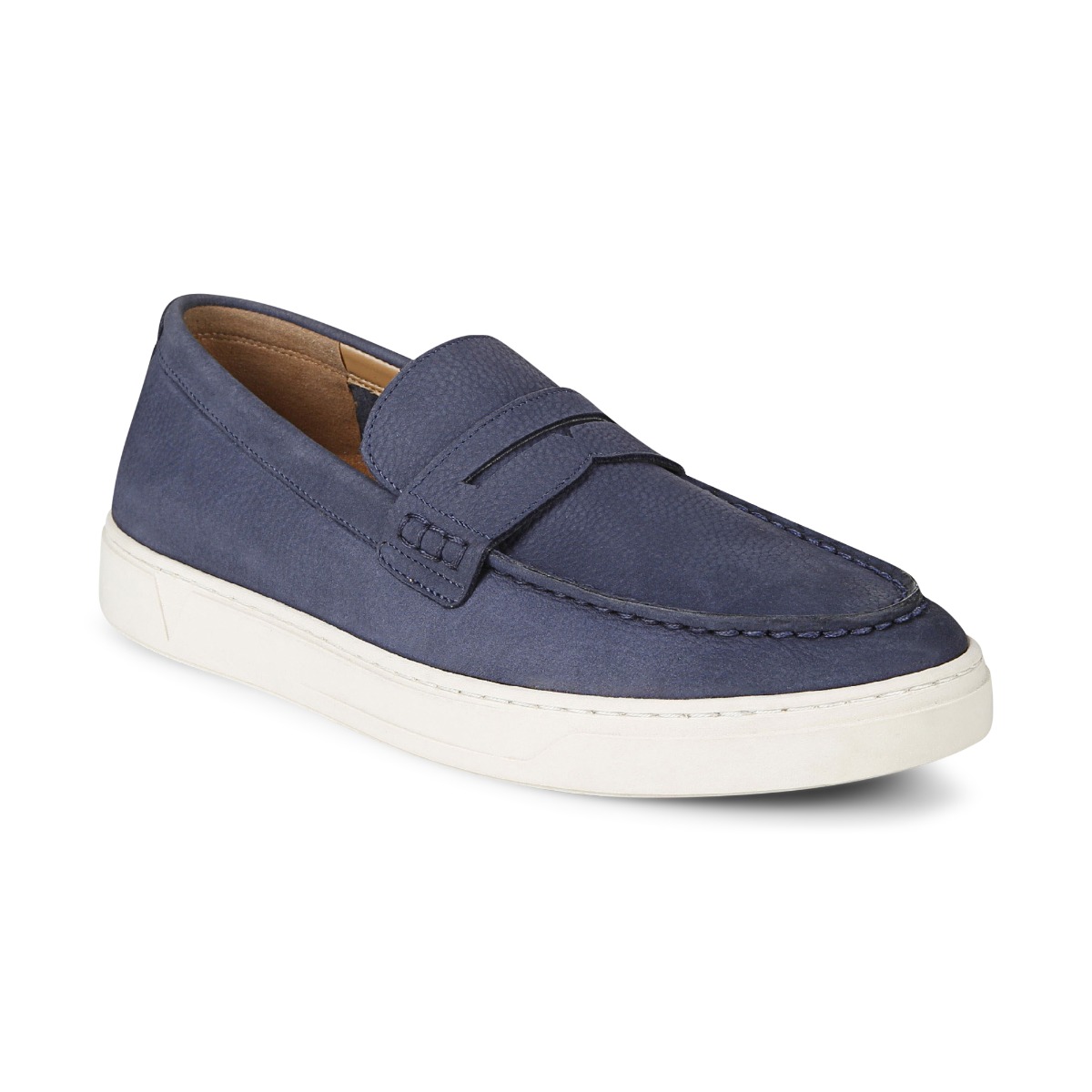 Vionic Men's Thompson Slip On Loafer with Arch Support in Navy Nubuck, Size 7 Wide