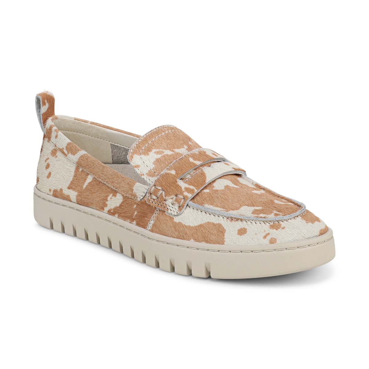 Vionic Women's Uptown Loafer with Arch Support in Brown Multi Haircalf, Size